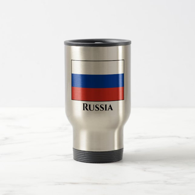 Russische Flagge Reisebecher (Mittel)