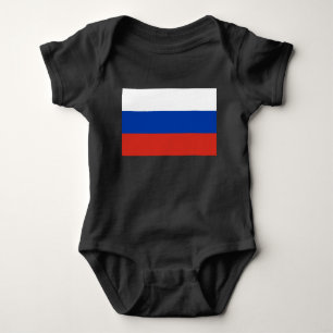Russische Flagge (Russland) Baby Bodysuit Strampler