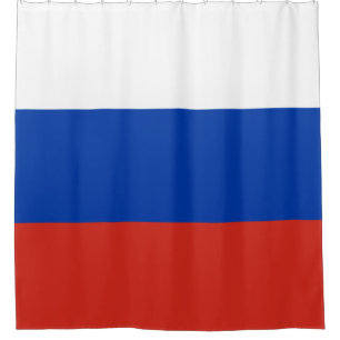 Russische Flagge (Russland) Duschvorhang
