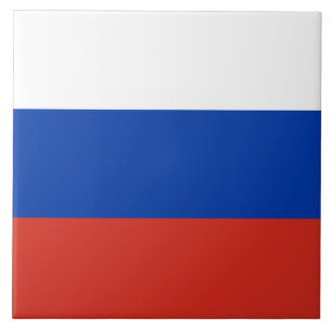 Russische Flagge (Russland) Fliese