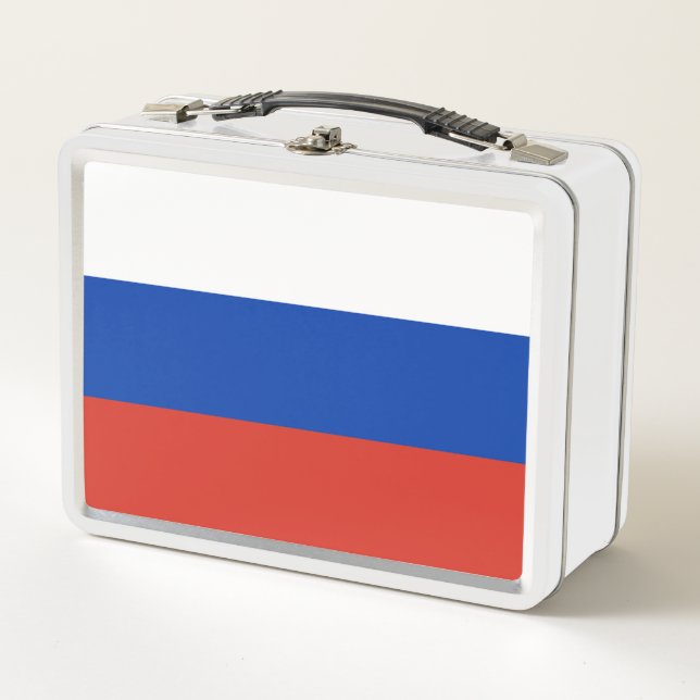 Russische Flagge (Russland) Metall Brotdose (Vorderseite)