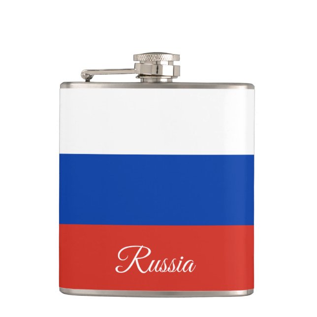 Russische Flagge / Russland-Mode / Sportfans Flachmann (Vorderseite)