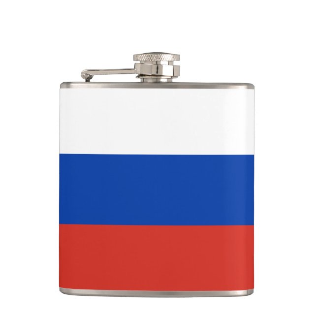 Russische Flagge / Russland-Mode / Sportfans Flachmann (Vorderseite)