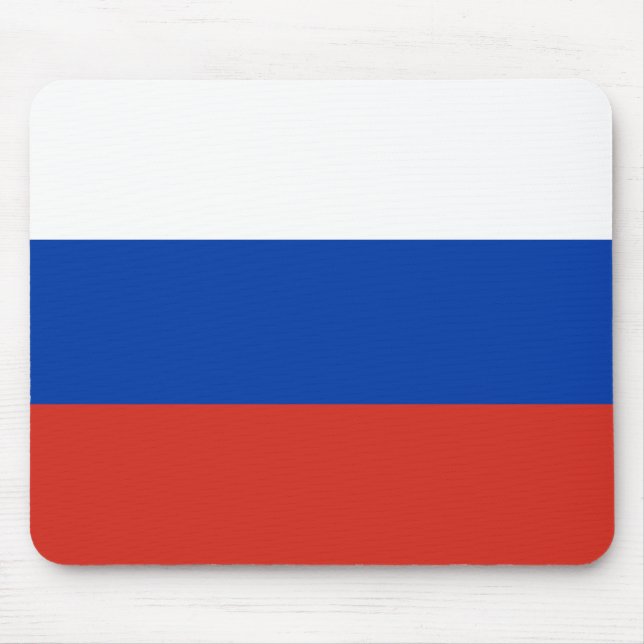 Russische Flagge (Russland) Mousepad (Vorne)