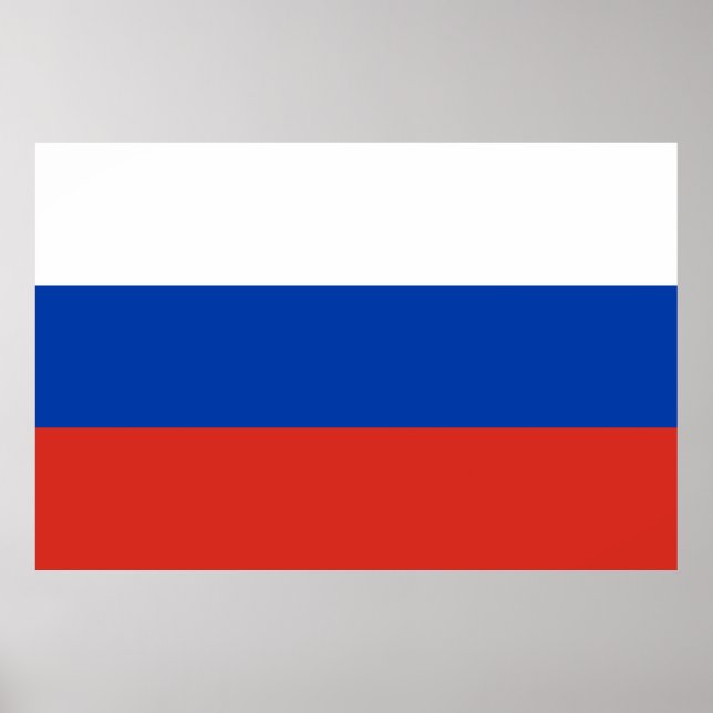 Russische Flagge (Russland) Poster (Vorne)