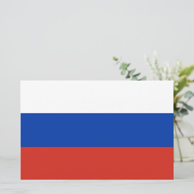 Russische Flagge (Russland) Schreibwaren Briefpapier (Stehend Vorderseite)