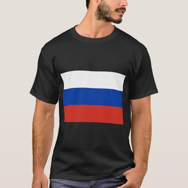Russische Flagge (Russland) T - Shirt (Vorderseite)