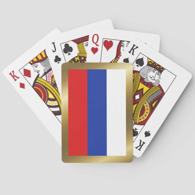 Russische Flagge Spielkarten (Rückseite)