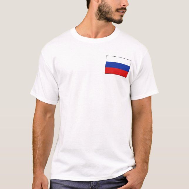 Russische Flagge und T - Shirt Karte (Vorderseite)