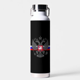 Russische Flagge-Wappen Trinkflasche