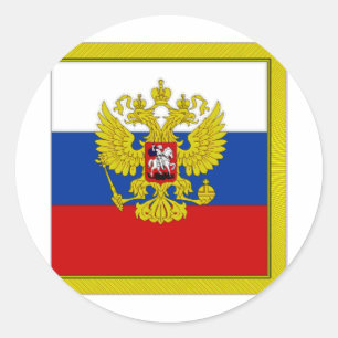 Russische Föderations-Präsident Flag Runder Aufkleber