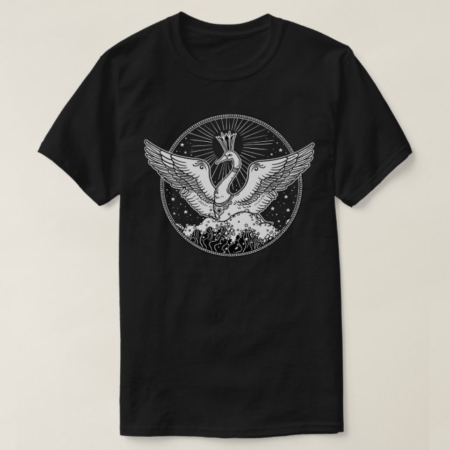 Russische Folklore Fairy Swan Queen Art Design T-Shirt (Design vorne)