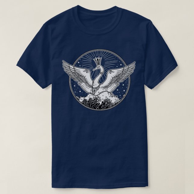 Russische Folklore Fairy Swan Queen Art Design T-Shirt (Design vorne)