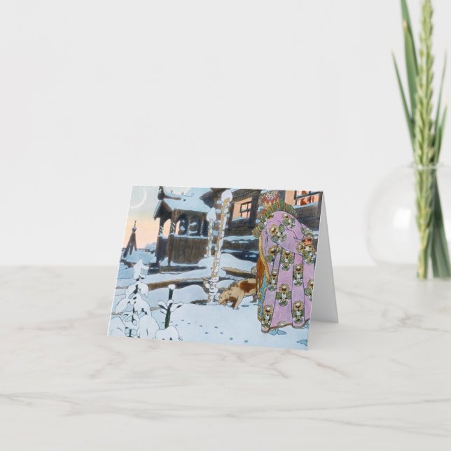 Russische Folklore Notecard Karte (Vorderseite)