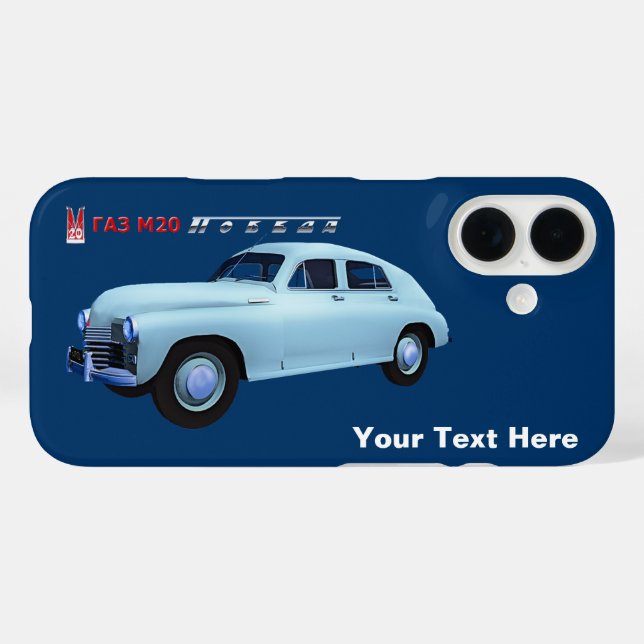 Russische GAZ M20 Sedan iPhone 16 Hülle (Rückseite (Horizontal))