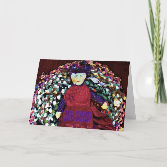 Russische Geburtstagskarte mit Rag-Puppe Karte (Vorderseite)