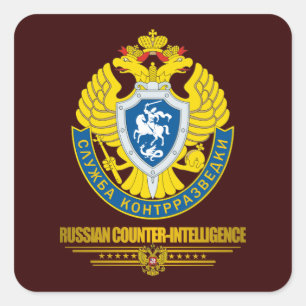 Russische GegenIntelligenz Quadratischer Aufkleber