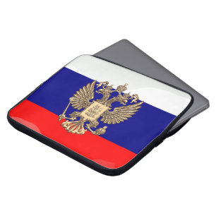 Russische glatte Flagge Laptopschutzhülle