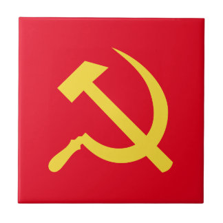 Russische Hammer-und Sichel-Keramik-Fliese Fliese