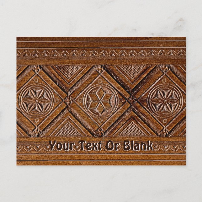 Russische Holzkiste Postkarte (Vorderseite)