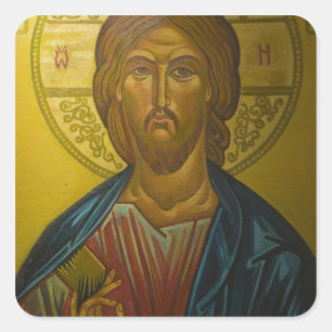 Russische Ikone in der Kirche St. Sophia / Quadratischer Aufkleber