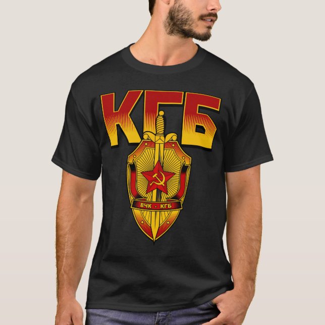 Russische KGB Abzeichen-Sowjet-Ära T-Shirt (Vorderseite)