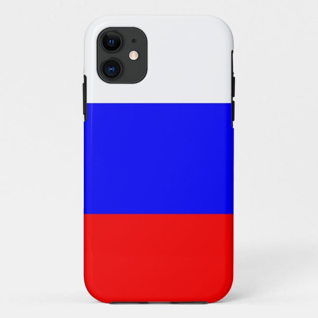 Russische Landesflagge - Fall mit rotem blauem Str Case-Mate iPhone Hülle (Rückseite)