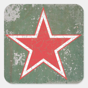 Russische Luftwaffe WWII CCCP Roundel Quadratischer Aufkleber