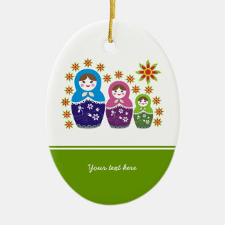 Russische Matryoshka Dolls Zollschmuck Keramik Ornament