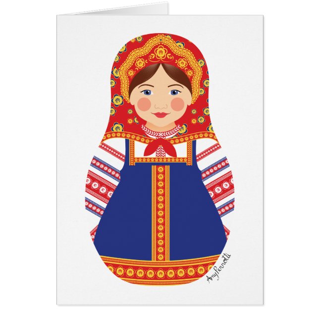 Russische Matryoshka-Karte (Vorne)