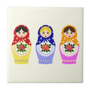 Russische matryoshka Puppen Fliese