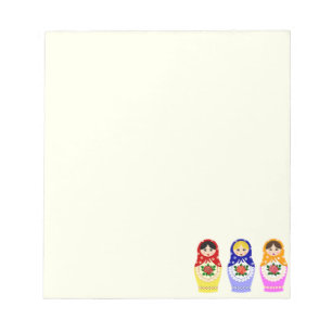 Russische matryoshka Puppen Notizblock