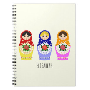 Russische matryoshka Puppen Notizblock