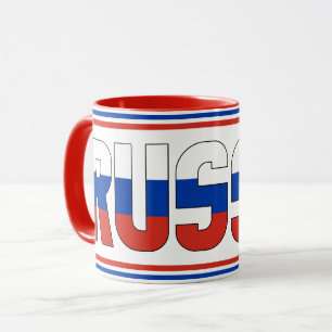 Russische Nationalflagge Patriotischer Kaffee Tasse