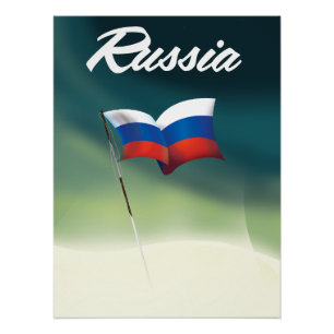 Russische Nationalflagge Poster