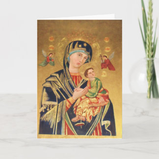 Russische orthodoxe Ikone - Jungfrau Mary und Baby Karte