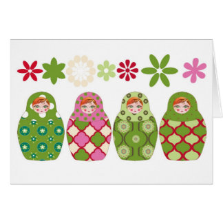 russische Puppe grün