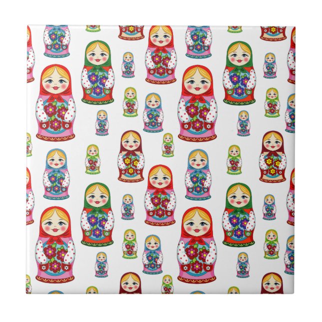 Russische Puppen Fliese (Vorderseite)