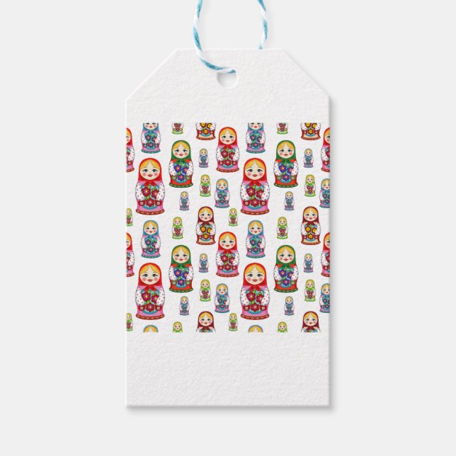 Russische Puppen Geschenkanhänger (Vorderseite)