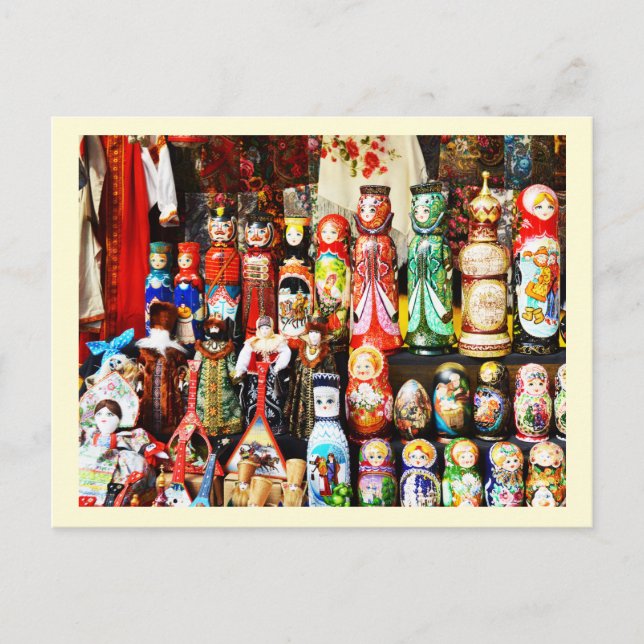 Russische Puppen Postkarte (Vorderseite)