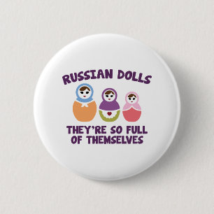 Russische Puppen. Sie sind von selbst so voll Button