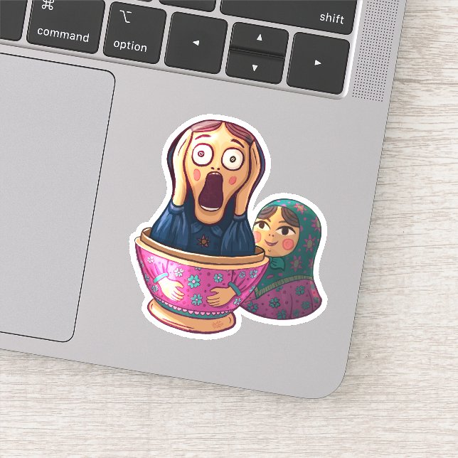 Russische Puppensticker Aufkleber (Detail)