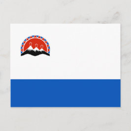 Russische Republik kamchatka-Flagge Postkarte