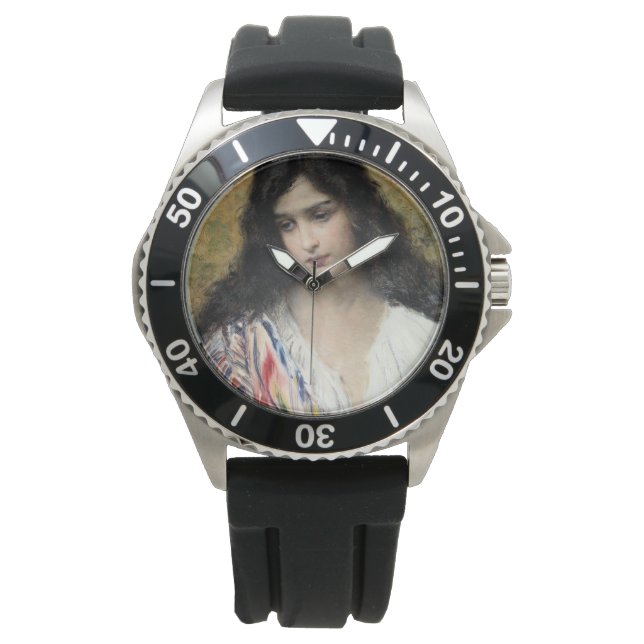 Russische Schönheit (von Konstantin Makovsky) Armbanduhr (Vorderseite)
