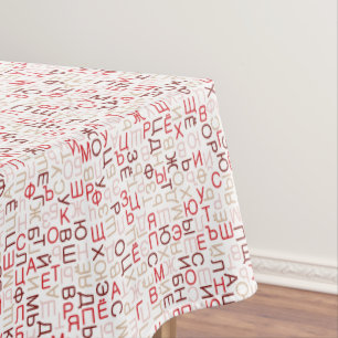 Russische Schrift Tischdecke