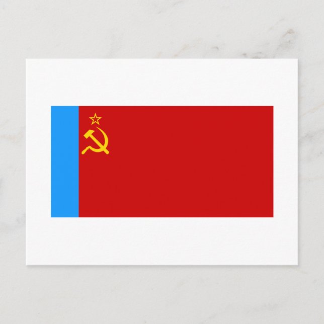 Russische SFSR-Flagge Postkarte (Vorderseite)