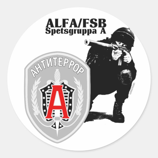 Russische Speznas ALFA Antiterror Group Sticker (Vorderseite)