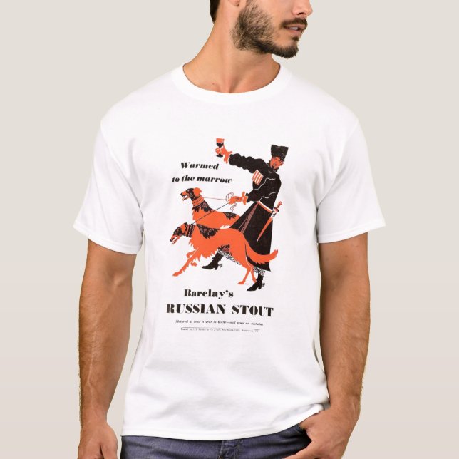 Russische Stout Anzeige Barclayss T-Shirt (Vorderseite)