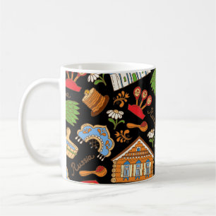 Russische Symbole: Vintages Muster. Kaffeetasse