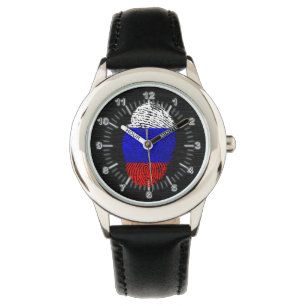 Russische Touchfingerabdruckflagge Armbanduhr